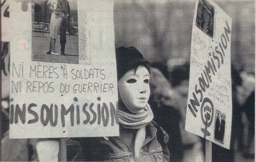 Manifestante contre la Guerre du Golfe, Paris, 1991.