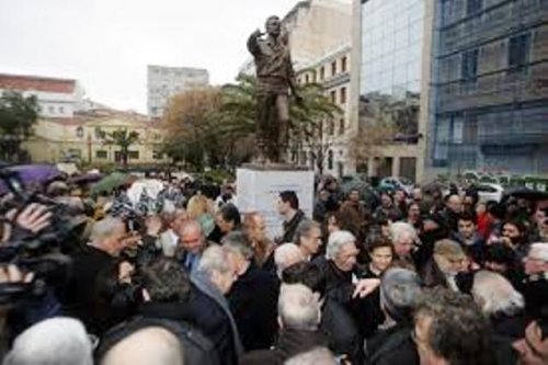 Inauguration de la statue de Panagoulis