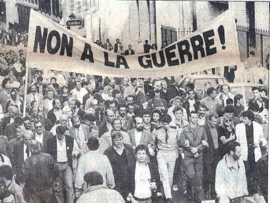 Manifestation du 20 octobre 1990 à Paris contre la Guerre du Golfe.